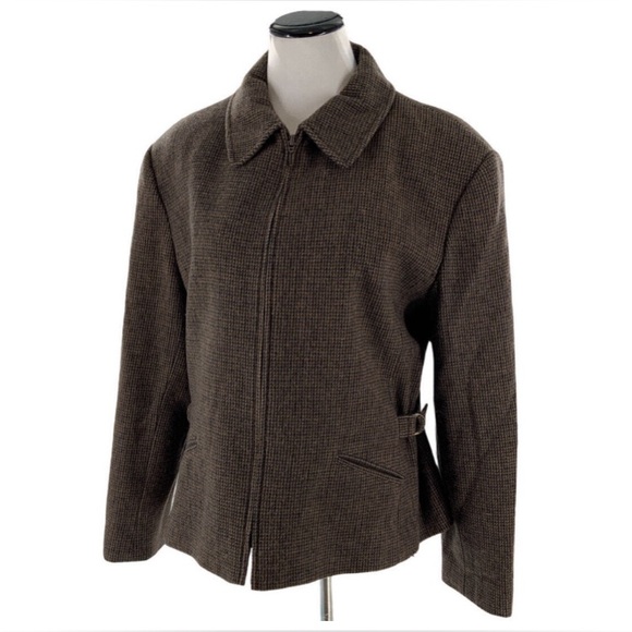 Braebrook Vintage Black Wool lined Jacket Size 9/10 - Picture 3 of 4